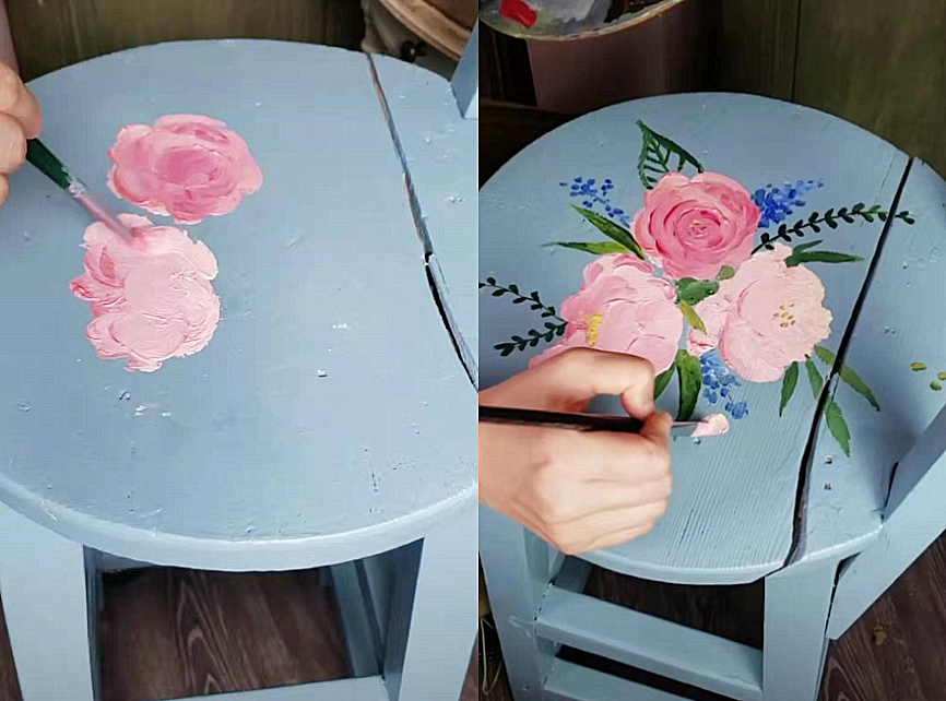 美术生在"小破凳"上画画,刚开始被嫌弃,看到成品:给钱也不卖!