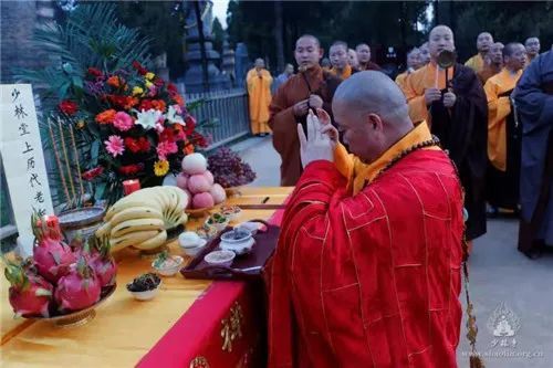 己亥年寒衣节少林寺僧众塔林祭祖