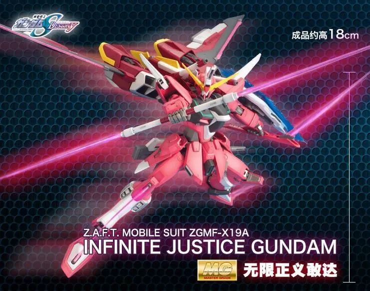 分别是——无限正义高达,圣盾高达,正义高达,一起来看看这三款gunpla