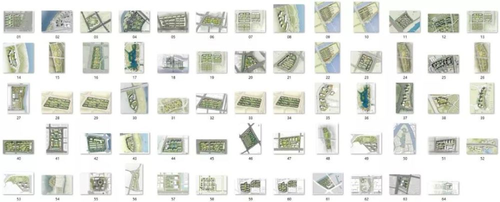 tk图库专题:经典投标项目彩色总平面64张