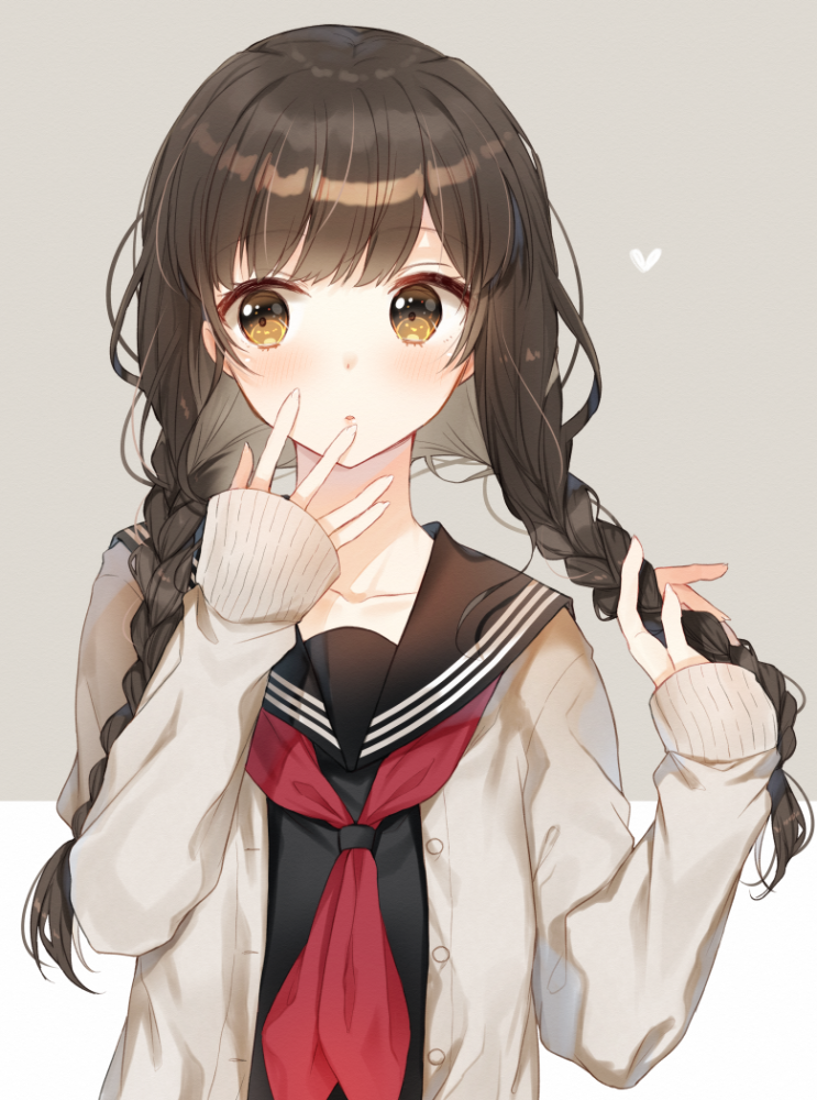 动漫少女壁纸推荐福利竟然在最后面麻花辫女孩系列