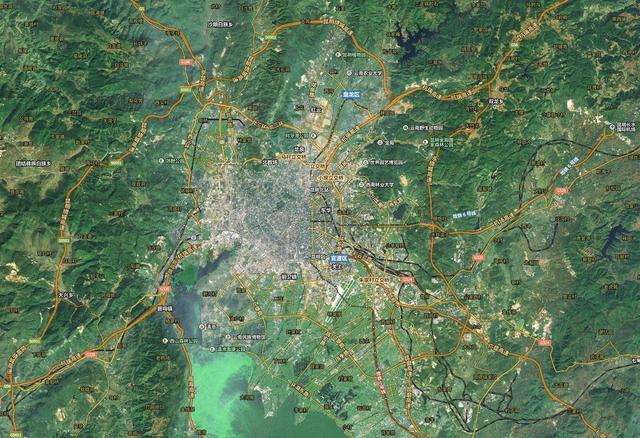 昆明市卫星地图