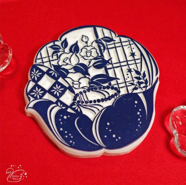 超治愈~一块块橡皮章子组成惊美的版画作品!