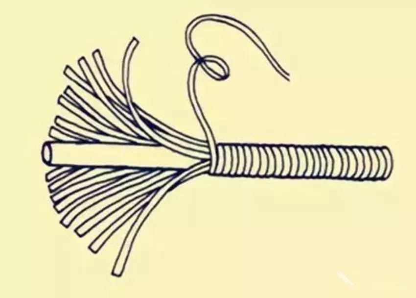 上图:积竹木柲上图:传世明代掉刀的铁芯长杆这种工艺,是钢铁工艺,竹木