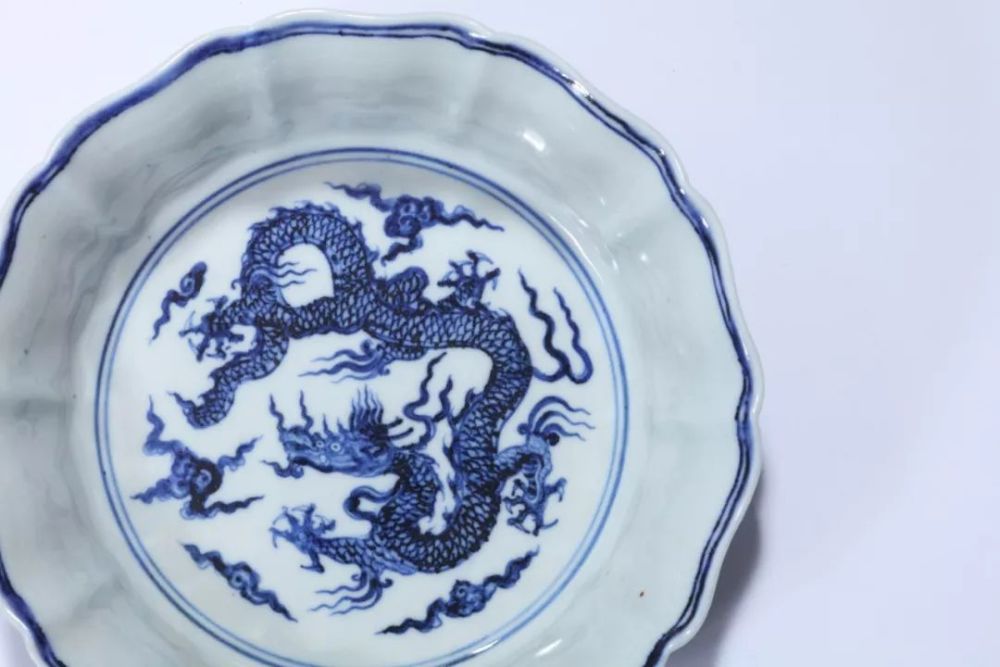 宣德青花云龙纹十棱葵瓣式洗 龙升 腾讯新闻