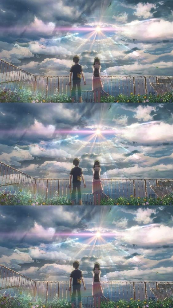 拼接壁纸高清 新海诚动漫壁纸精选 腾讯新闻