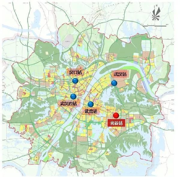 高铁和城铁将实现分流,停靠黄石北站,花湖站的部分车次会分流到光谷