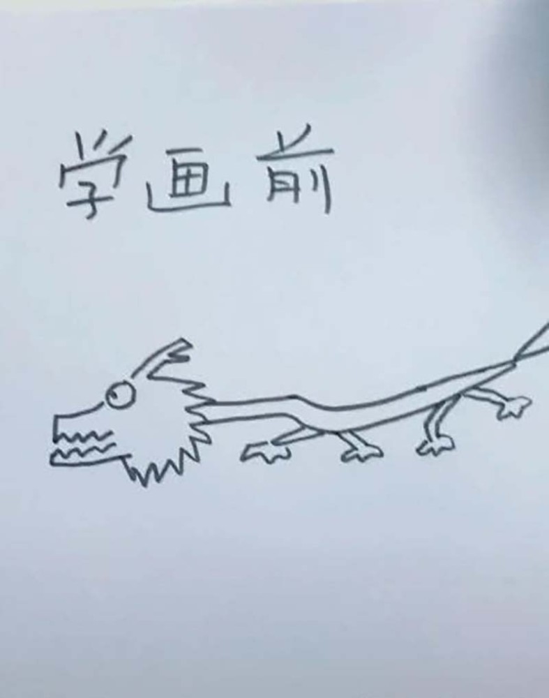 学习画画的时候一定要有耐心,最终经过慢慢的努力,一条龙被画出来了