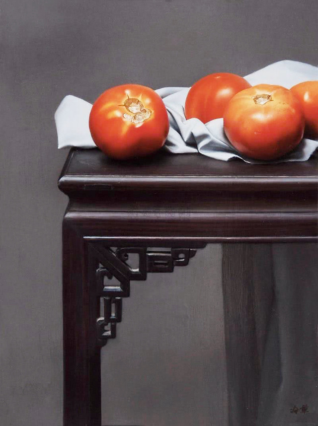 冷军画柿子,放大10倍,网友:过瘾!冷军:这根本不是画