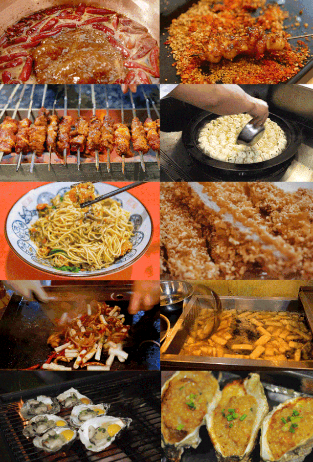 上海|美食广场|昌里路|夜市|烤猪蹄