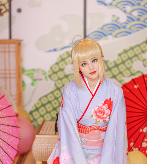 cos骑士王saber,居家和服,秀而不媚