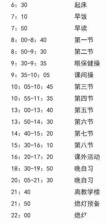 郑州外国语学校|全国29所重点中学作息表曝光，学霸都是怎样炼成的？