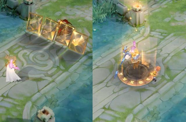 比如一技能就做成了在圣斗士原著里白羊座的绝技水晶墙