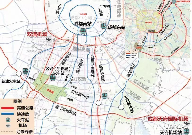 国际生物城总体鸟瞰春景成都市沙西线(西华大道)快速化改造工程详细