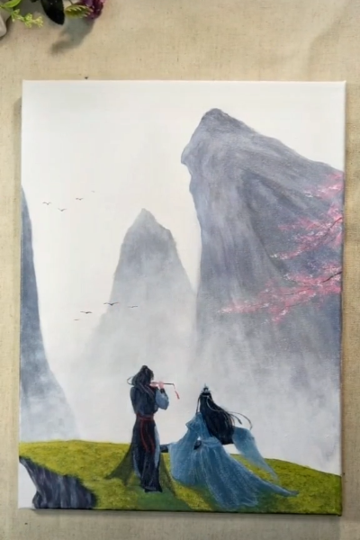 美术生手绘"忘羡",当网友看到最终的成品时说:这不是我所喜欢的忘羡啊