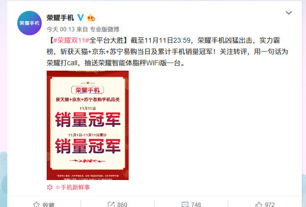 双11京东销售额