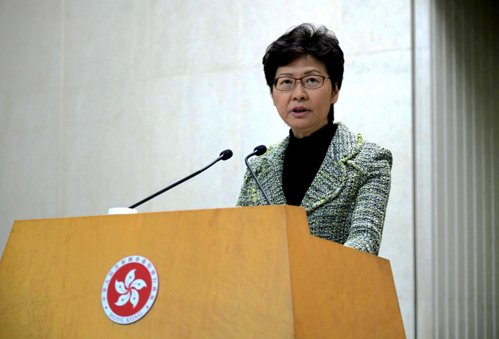 林郑月娥批评“三罢”：示威者想瘫痪香港，极为自私