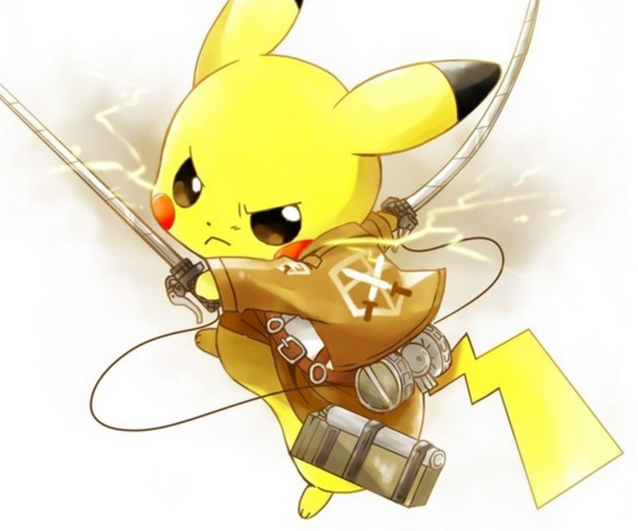 精灵可宝梦发怒的皮卡丘,威武霸气,画面感十足