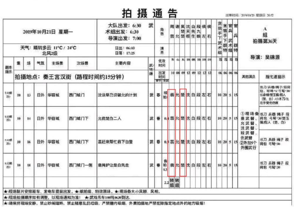 赵丽颖有翡戏份缩水通告单曝光女配戏份多疑有人故意加戏