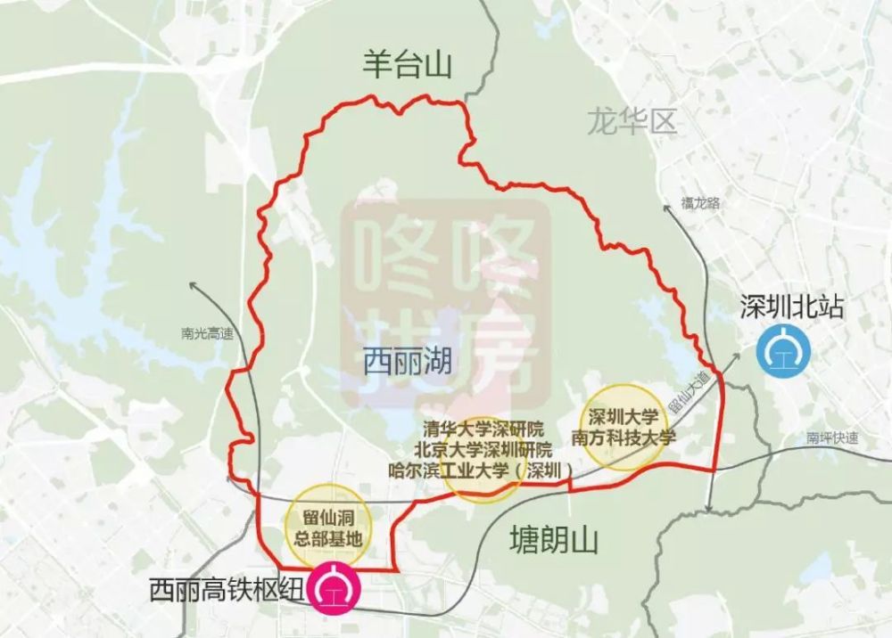 深圳西丽地图图片