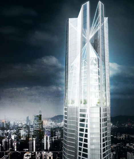 而这座未来将要超越上海的中心大厦的建筑的名字为h700深圳塔