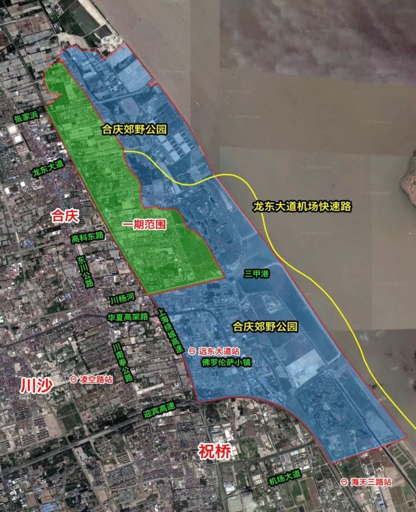 上海合庆郊野公园地图图片
