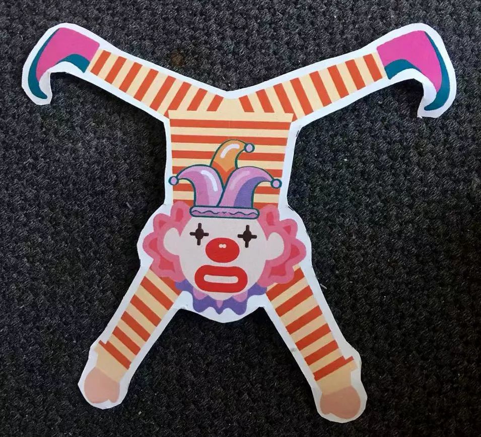 亲子diy 平衡纸片小丑