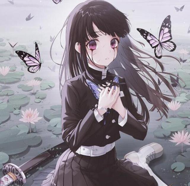 鬼灭之刃 两位颜担的肖像画 你觉得祢豆子和香奈乎谁更美 祢豆子 鬼灭之刃 香奈乎 炭治郎 动漫 蝴蝶