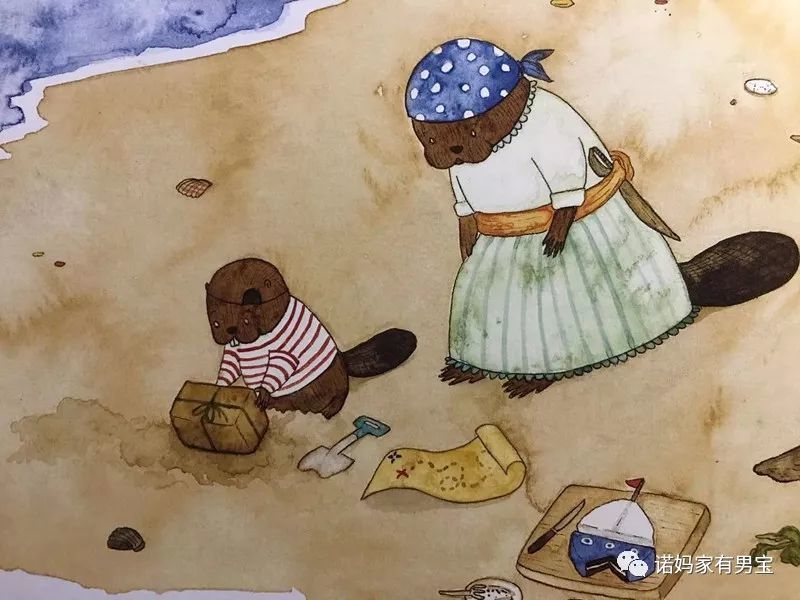 在《给爸爸的船》中,我们不知道海狸妈妈为什么与丈夫分离,可是,当小