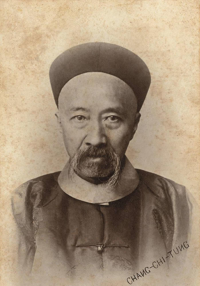 老照片湖广总督张之洞到南京出差与两江总督合影