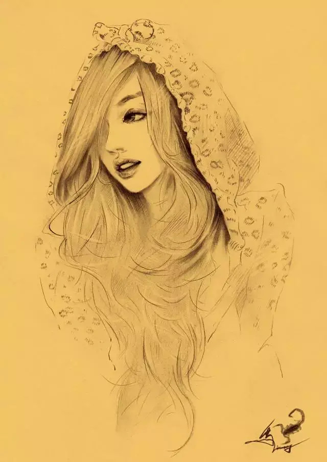 生动精彩的素描人物作品欣赏 铅笔也能画出唯美少女