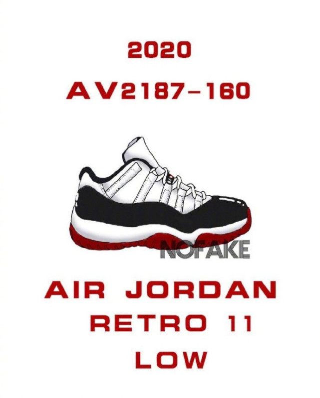 红底版康扣aj11retrolow新配色2020年发售