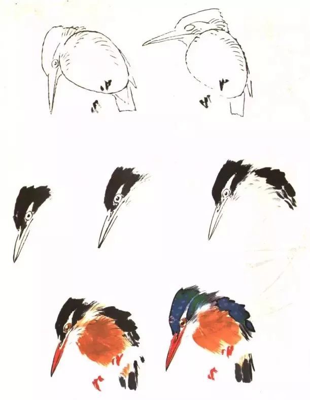 孙其峰教授教你画写意鸳鸯,翠鸟