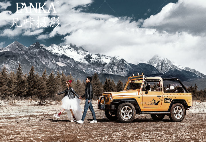 丽江旅拍婚纱照,取景背景虽重要,衣服的风格搭
