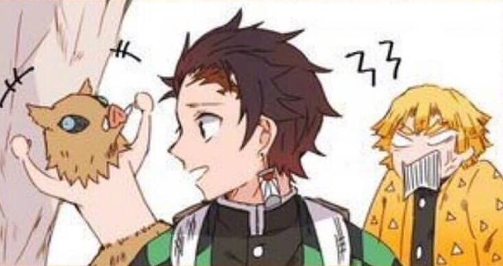 炭治郎的头被一大石头砸中 结果啥事没有 把善逸和伊之助看傻了 腾讯新闻