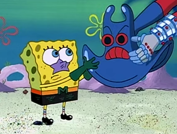 海绵宝宝不小心放出了恶魔,本以为他要干坏事,却被海绵宝宝用爱感化