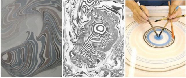 民生工作坊 水中花火 Marbling