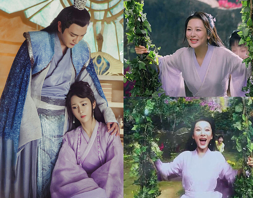 《香蜜》中锦觅"荡秋千"唯美仙气,看到花絮后,网友:笑出后槽牙!