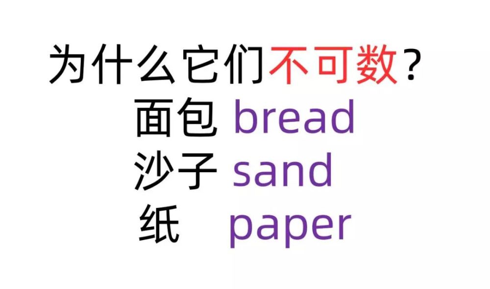 paper、bread这些英语单词,是不可数名词?