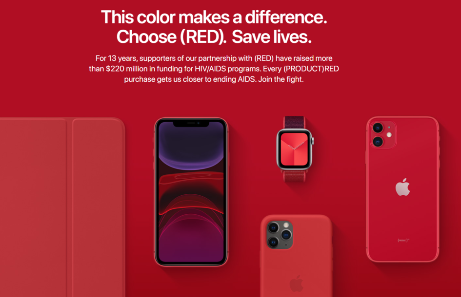 无论你是否买过productred苹果已经捐出了22亿美元