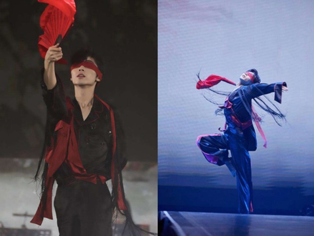 表演扇子舞的4个男星,王一博潇洒,宋继扬仙气,而他惊艳全场!