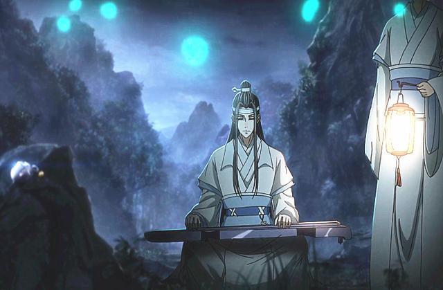 蓝氏之人擅长乐器音律,蓝忘机也不例外,他身背一把七弦古琴名为"忘机"