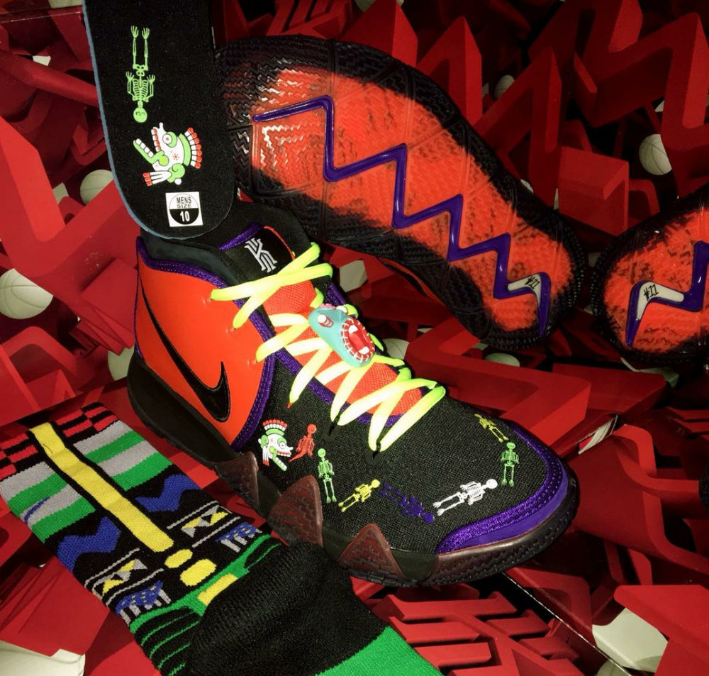 花里胡哨的篮球鞋欧文4— nike kyrie 4 亡灵节