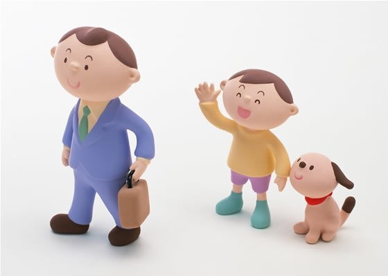 孩子,爸爸要去上班了
