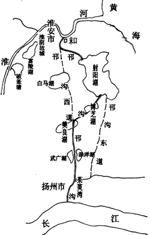 京杭大运河简图手绘图片