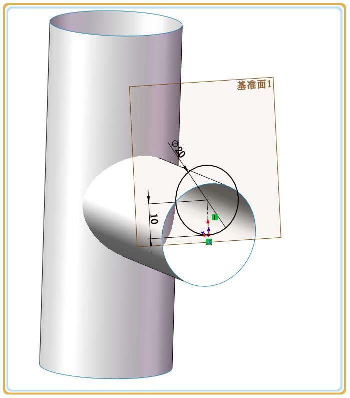 用solidworks曲面工具建模的裤型(y)三通管