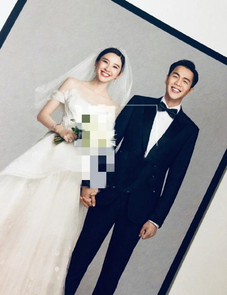 李沁的丈夫结婚照图片