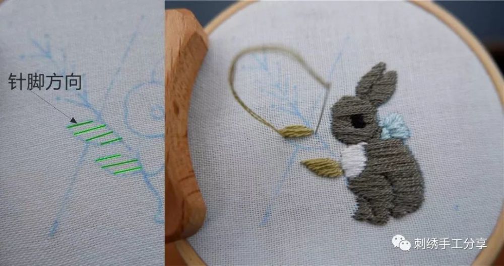 兔兔那么可爱怎么可以吃兔兔,那就一起来刺绣一只小兔子吧