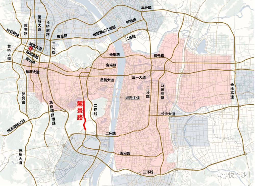 麓景路南延線示意圖