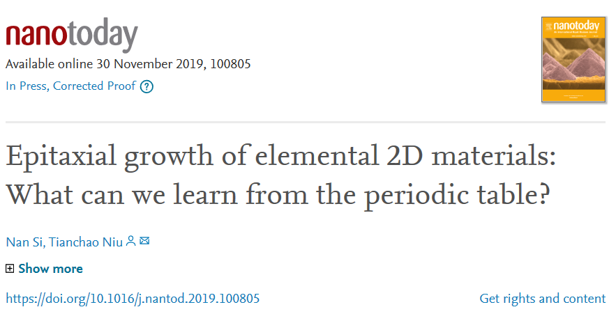 二维材料的外延生长 能从元素周期表中学到什么 腾讯新闻